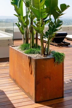 Corten Steel Edible Garden Planter, Custom-Built, 8' x 3' x 2.5'