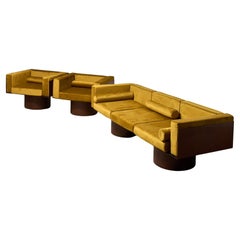 Corten steel seating group