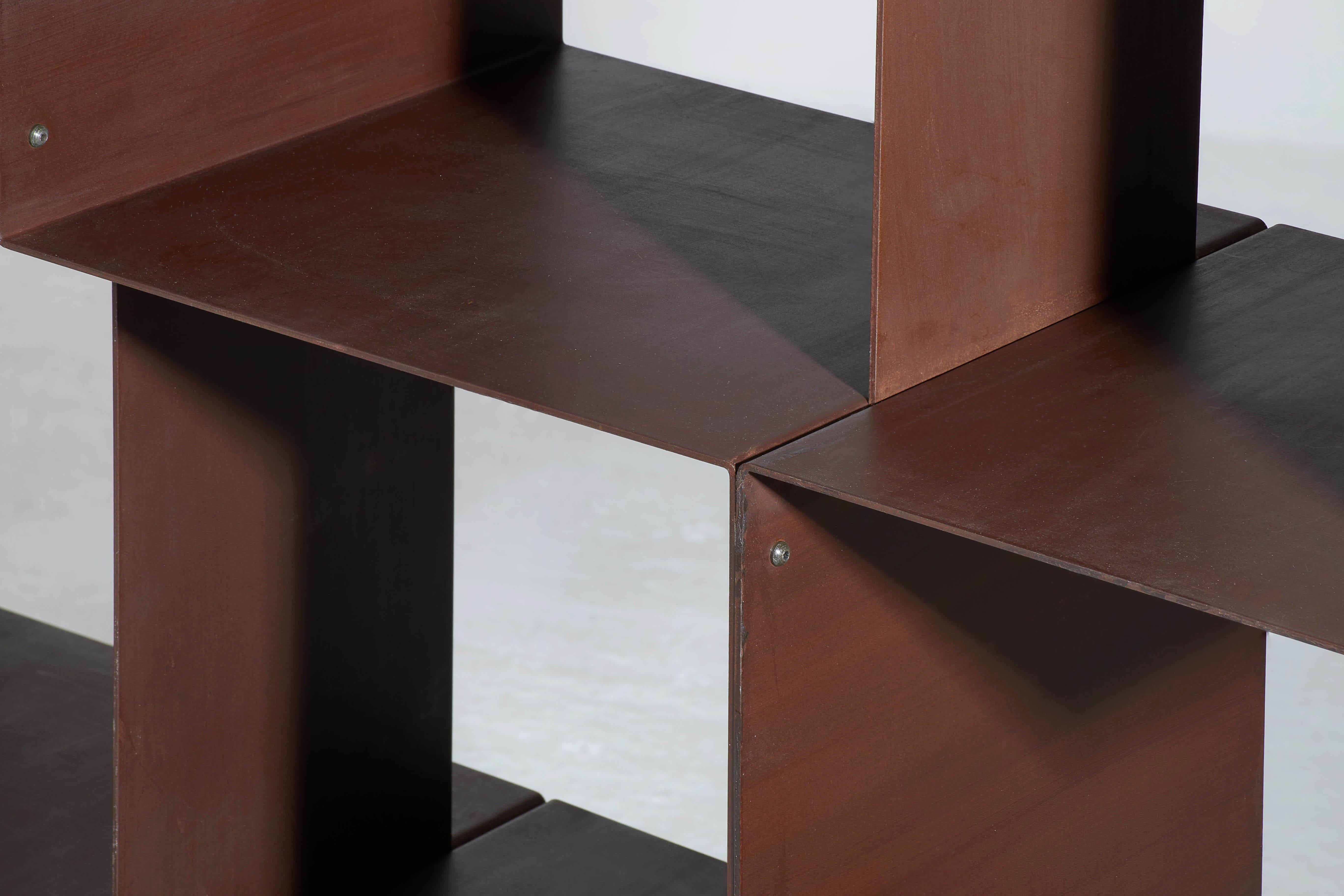 Contemporary Corten Steel Shelving Unit Produced by Secco Sistemi for the Conran Shop