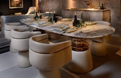 Cortes, Dining table with marble top