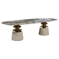 Cortes, Dining table with marble top