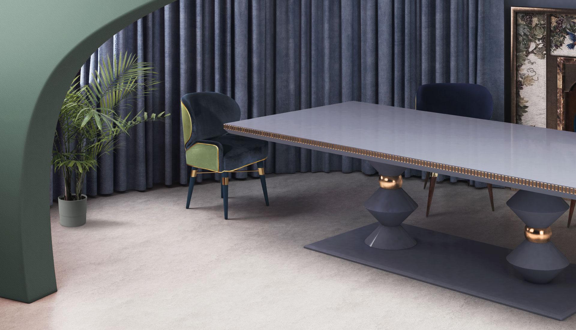 XXIe siècle et contemporain Cortez Table de salle à manger laquée brillant revêtue de feuilles d'or Made in Portugal by Malabar en vente