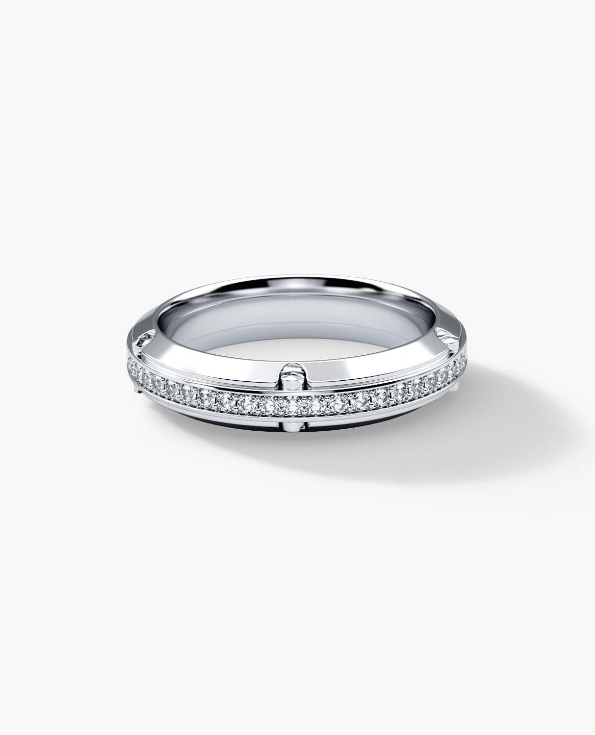 Contemporary CORTEZ Platinum Ring with 0.70ct Diamonds For Sale