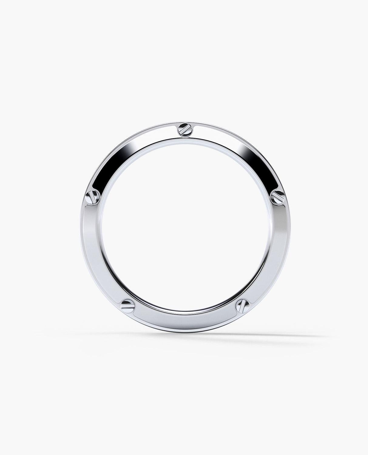 Round Cut CORTEZ Platinum Ring with 0.70ct Diamonds For Sale