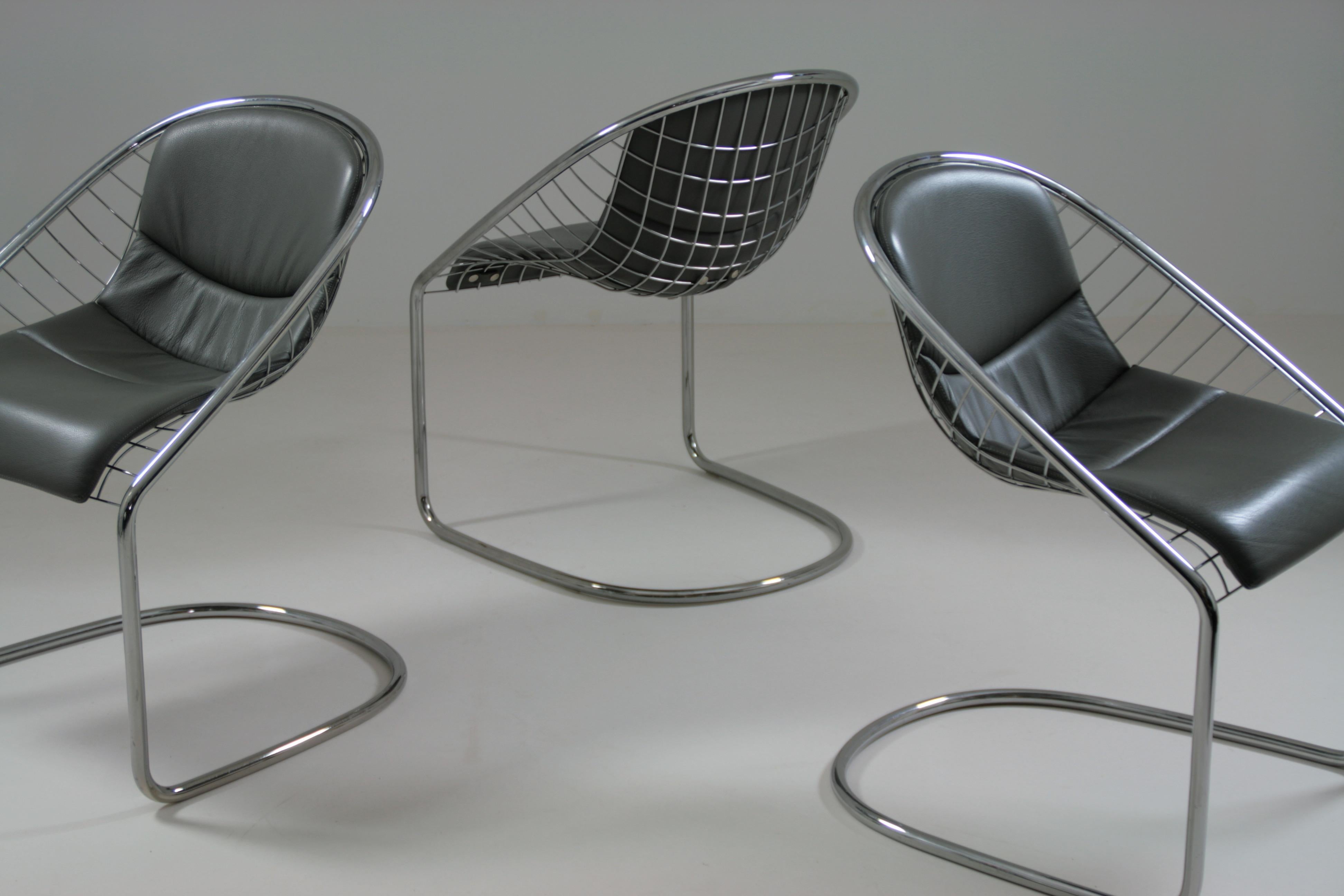 Cortina Chairs by Gordon Guillaumier for Minotti, 2000s, Set of 3 3