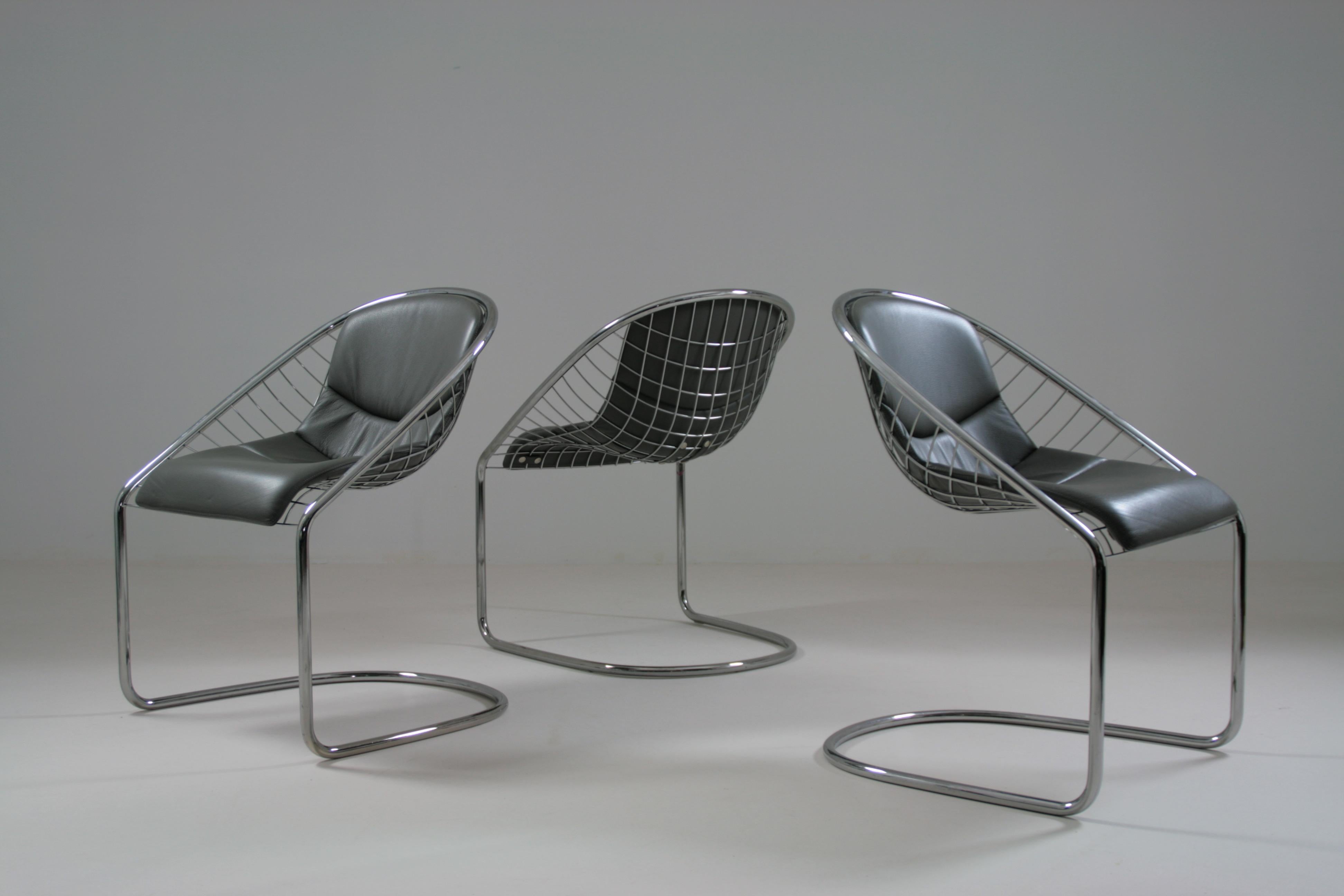 Cortina Chairs by Gordon Guillaumier for Minotti, 2000s, Set of 3 5