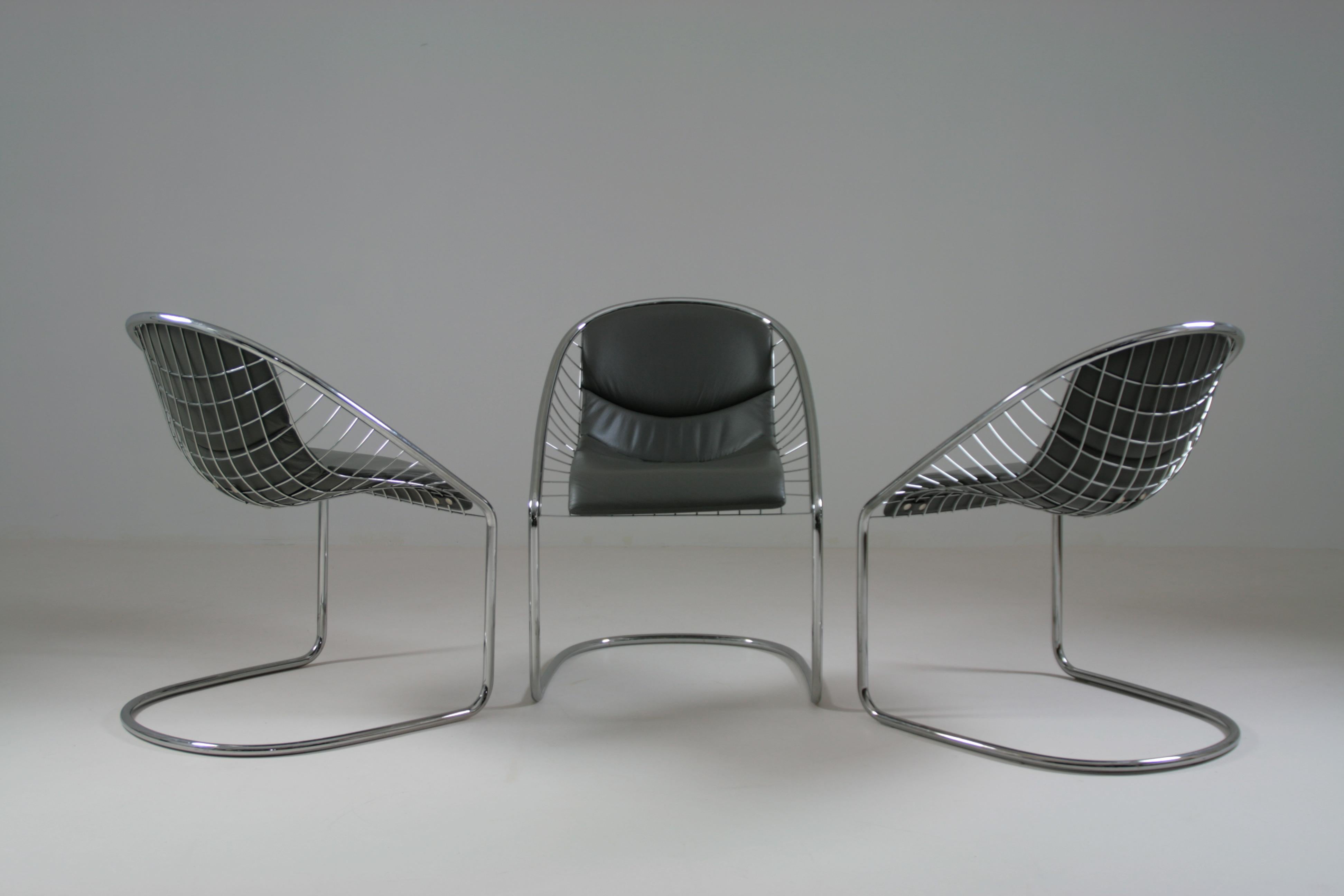 Cortina Chairs by Gordon Guillaumier for Minotti, 2000s, Set of 3 6