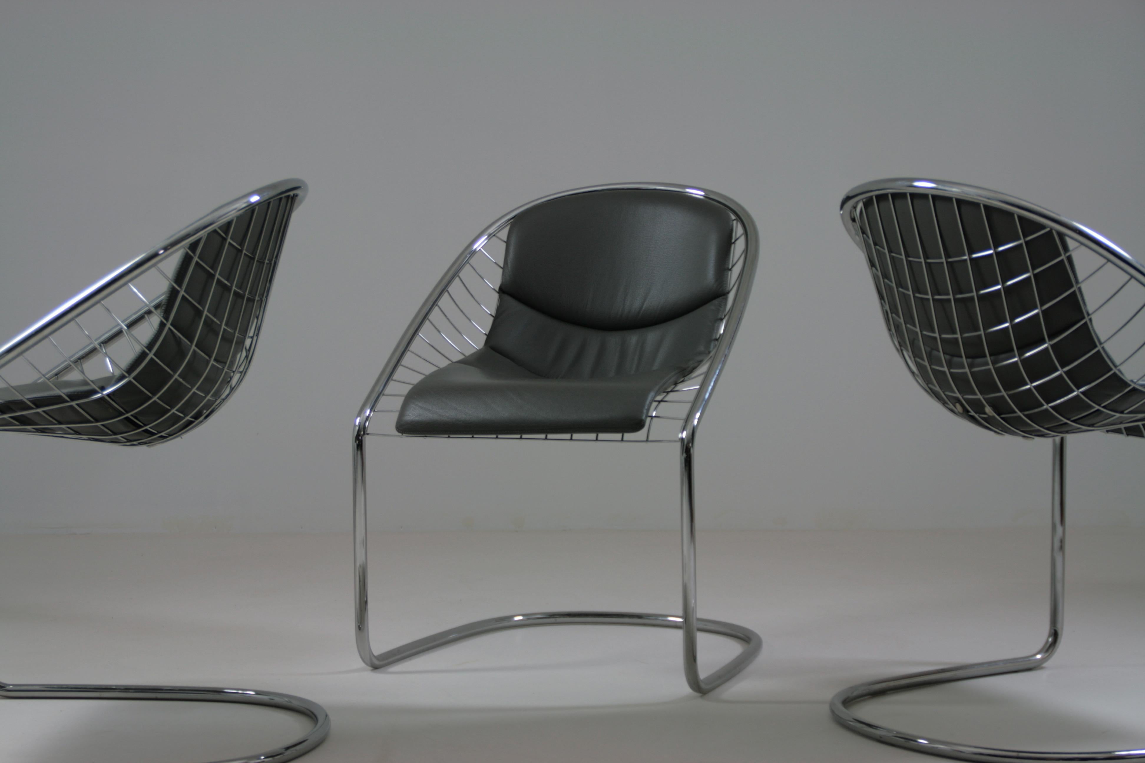 Cortina Chairs by Gordon Guillaumier for Minotti, 2000s, Set of 3 7