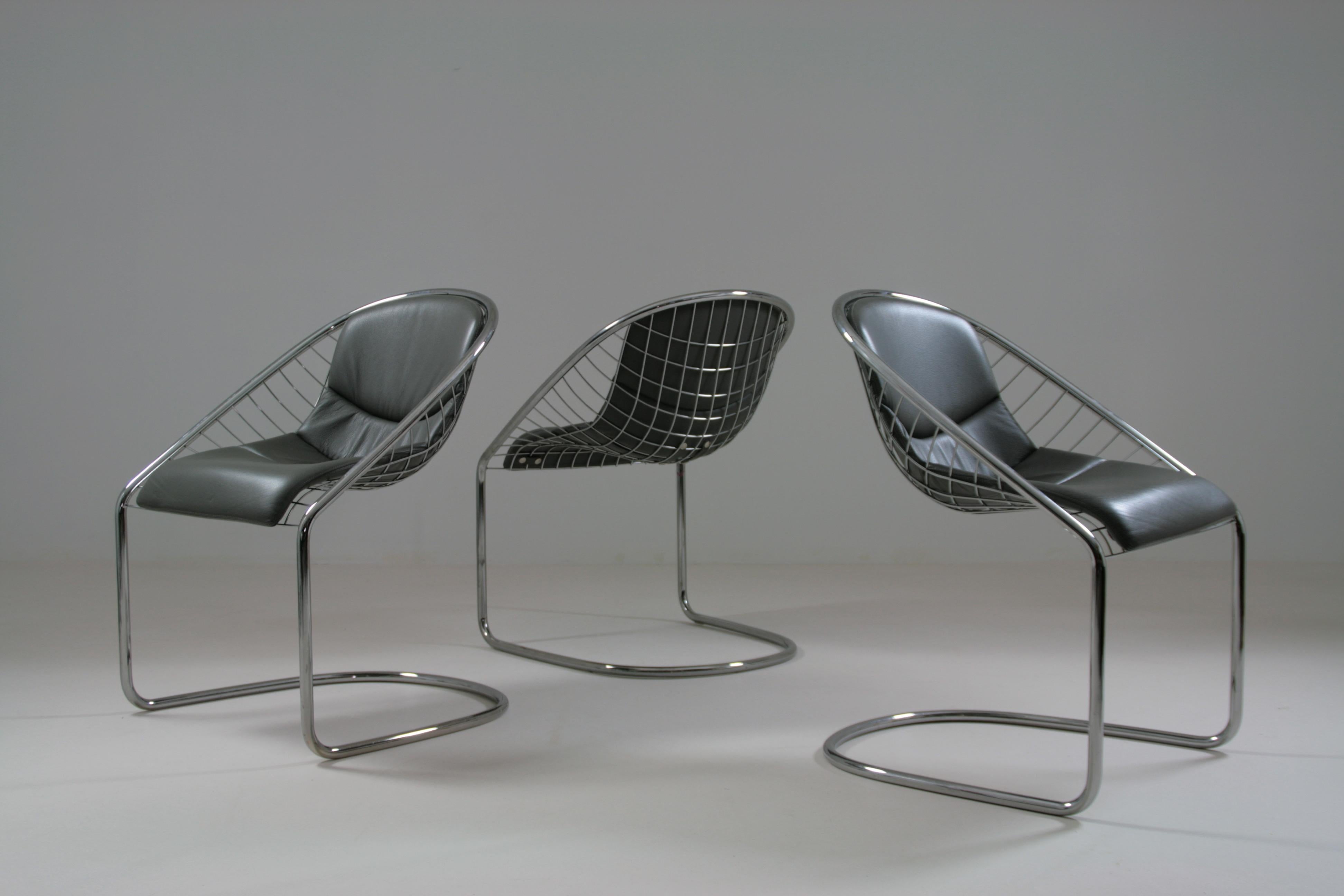 Cortina Chairs by Gordon Guillaumier for Minotti, 2000s, Set of 3 8