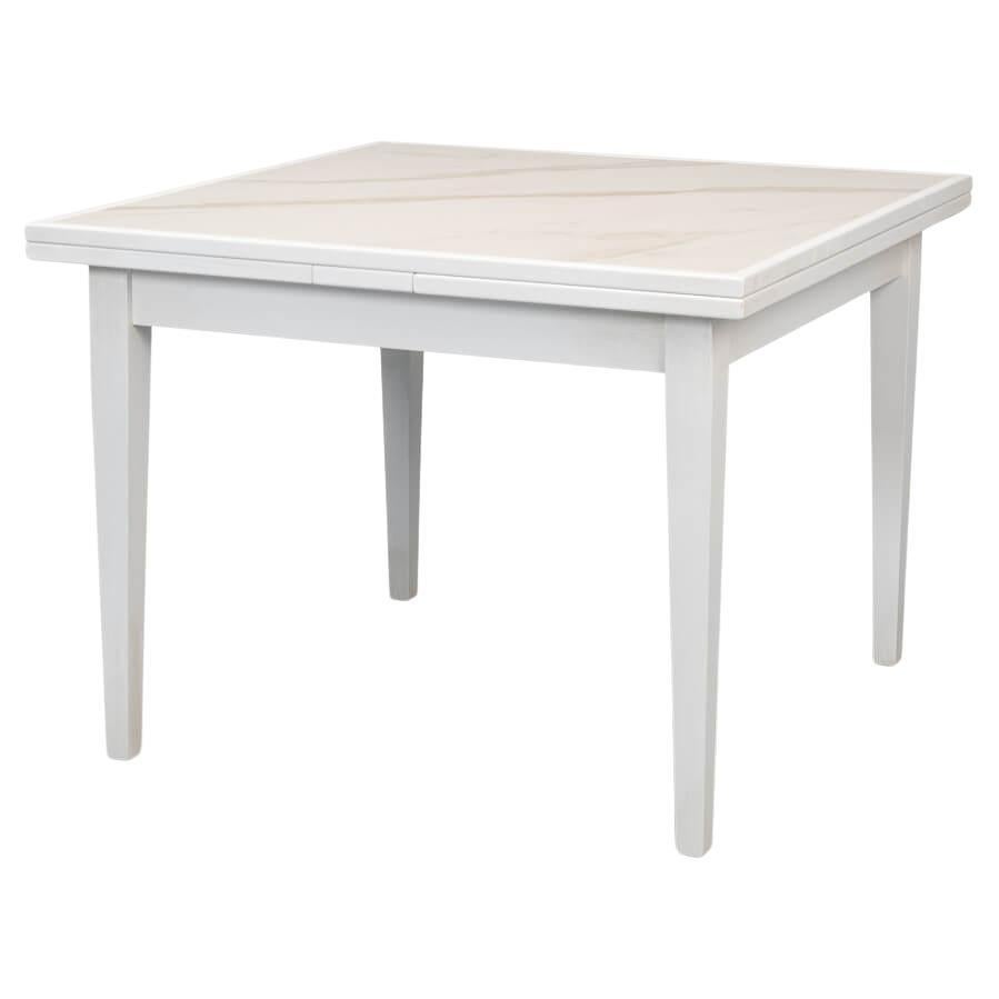 Cortina White Italian Draw Leaf Table For Sale