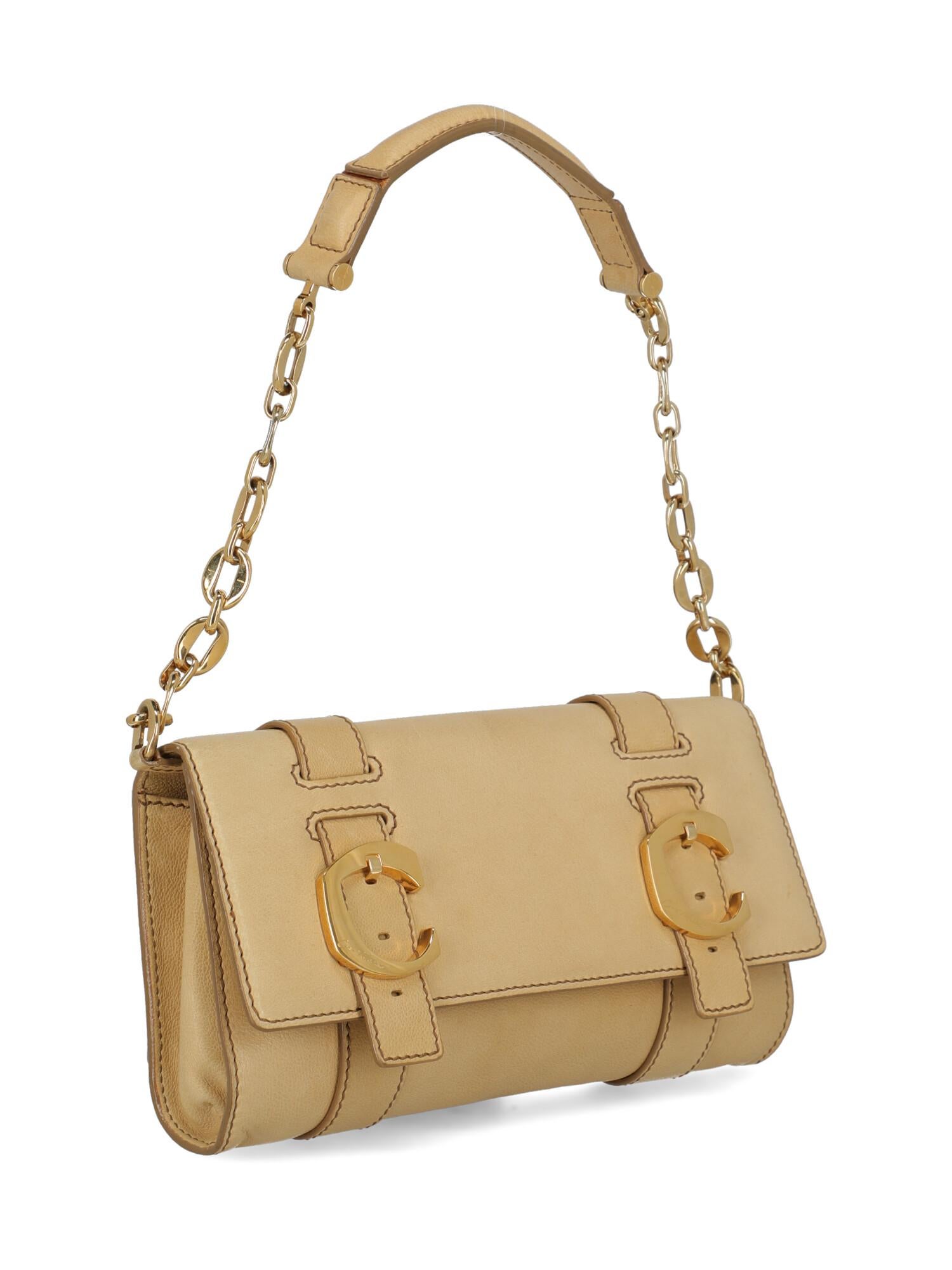 Corto Moltedo Woman Shoulder bag Beige Leather In Fair Condition For Sale In Milan, IT