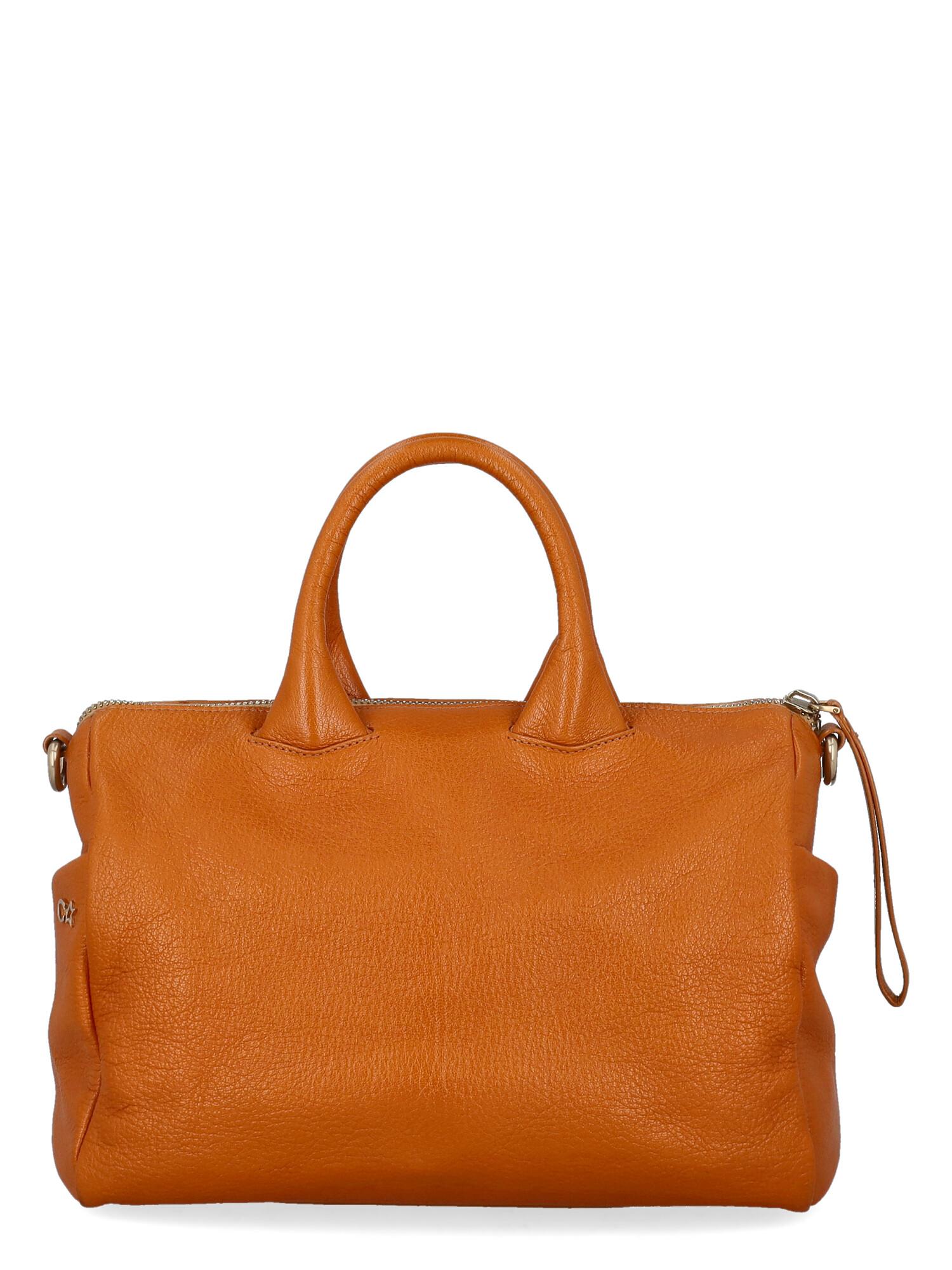 Corto Moltedo Women Handbags Orange Leather  In Excellent Condition For Sale In Milan, IT