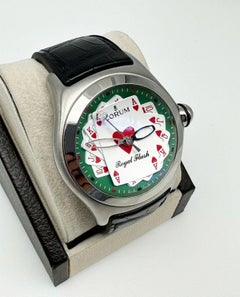 Corum Bubble Royal Flush 082.170.20 Steel Black Leather Box Paper, 2006