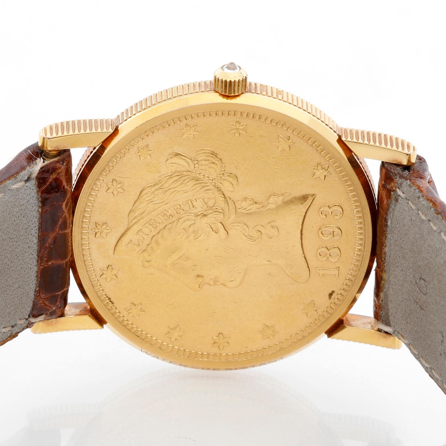 Women's or Men's Corum $10 22-Karat Gold Eagle 1893 Unisez Watch