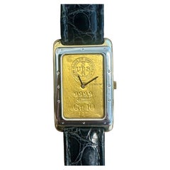 Corum 10 Gram Gold Ingot Watch in Rare Bi-Color 18k Gold Case