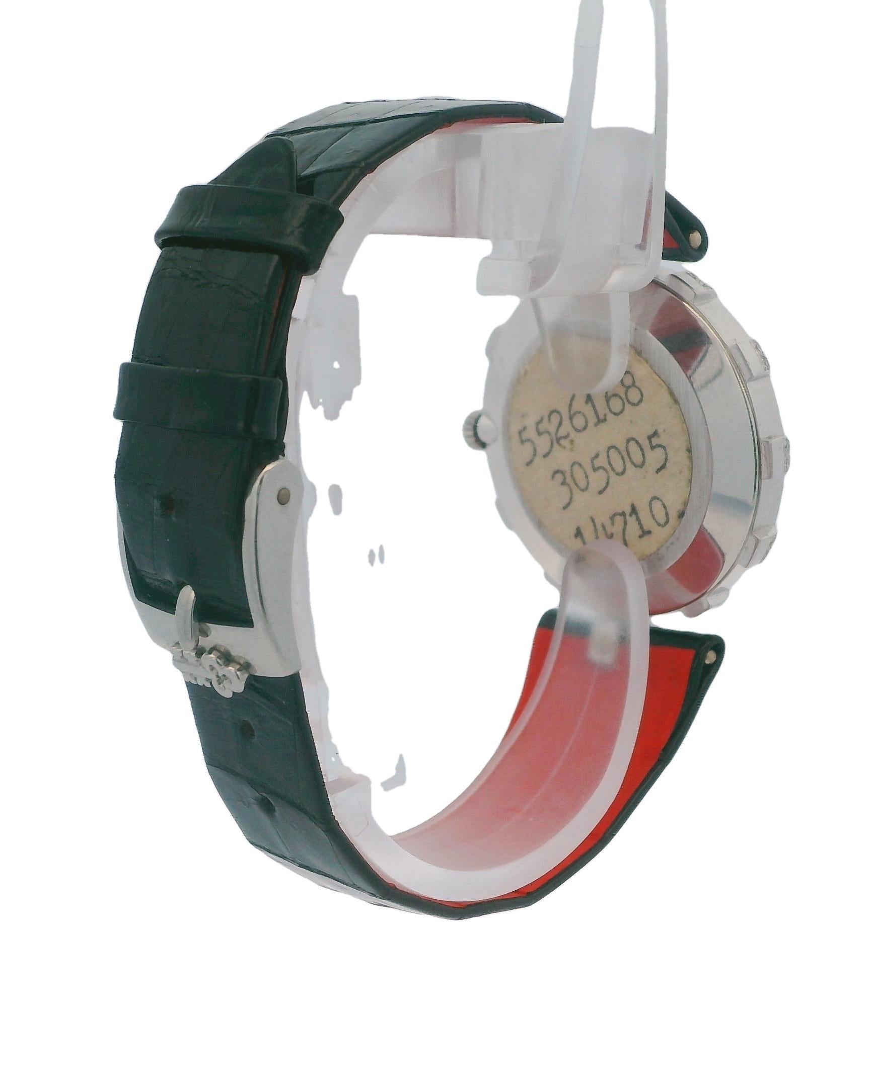 Corum 14710 18K White Gold Lapiz & Diamond Bezel MOP Dial Watch For Sale 3