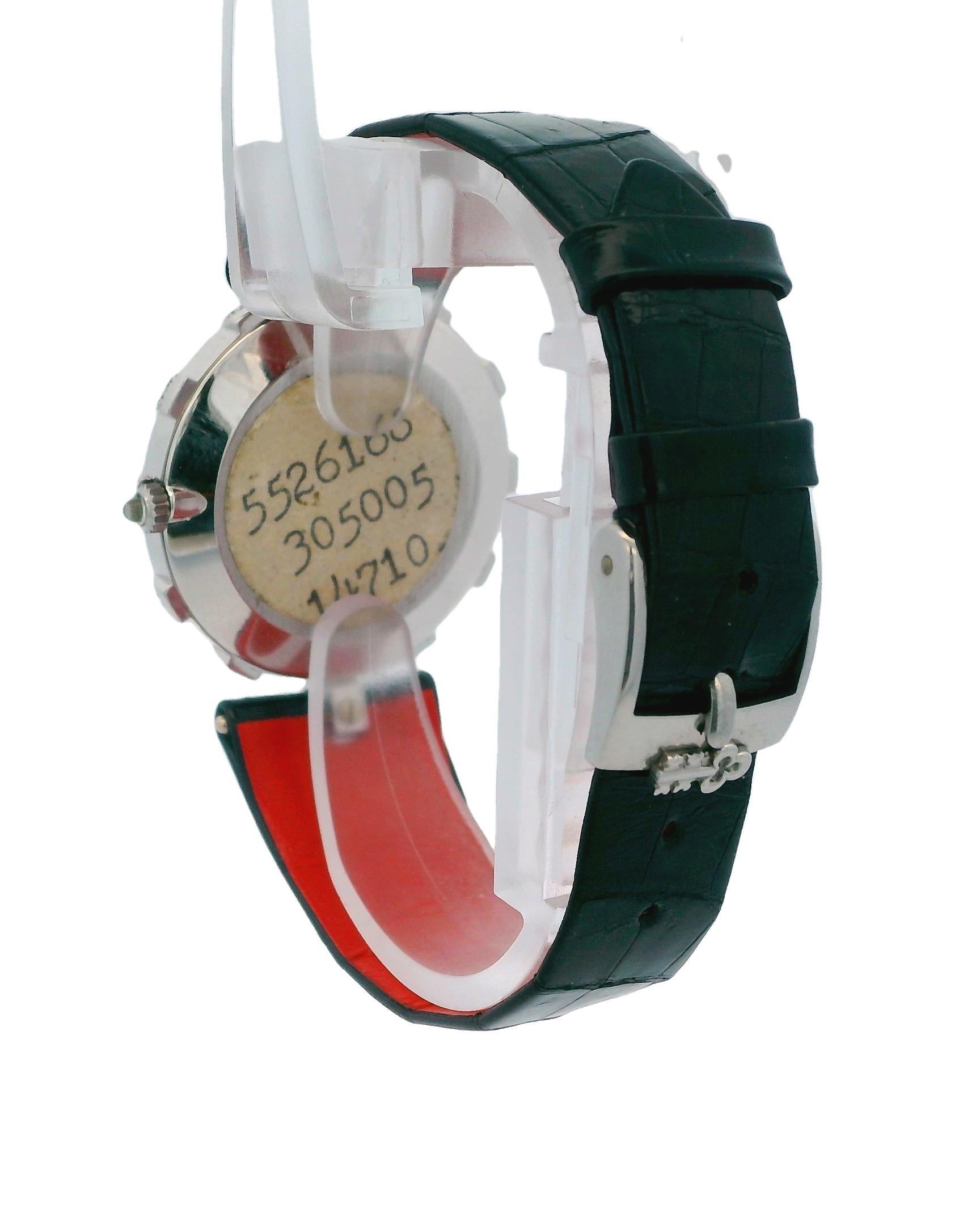 Corum 14710 18K White Gold Lapiz & Diamond Bezel MOP Dial Watch For Sale 4