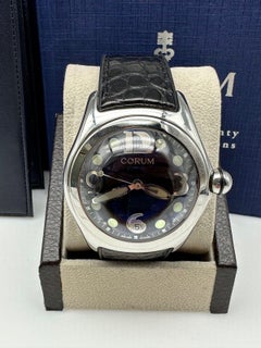 Corum 163.150.20 Bubble Stainless Steel Black Leather Box Paper, 2005