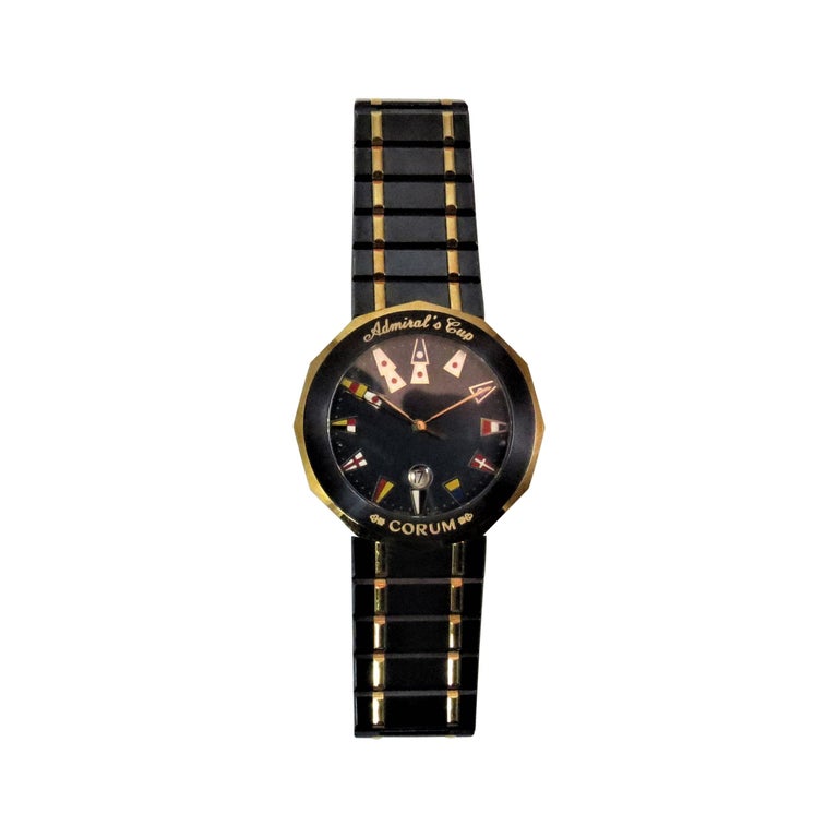 Corum, montre-bracelet « Admirals Cup » en or jaune 18 carats et