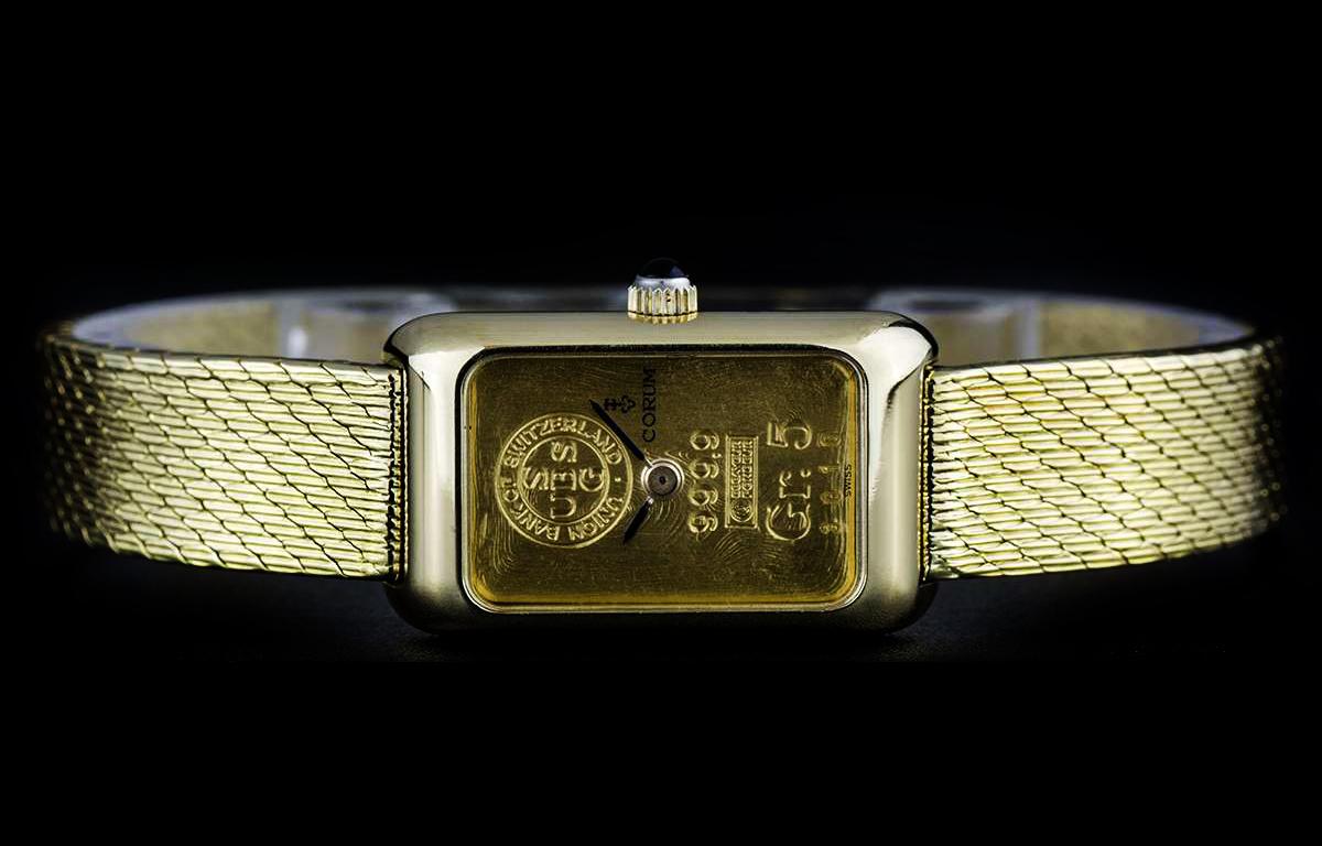 corum gold bar watch