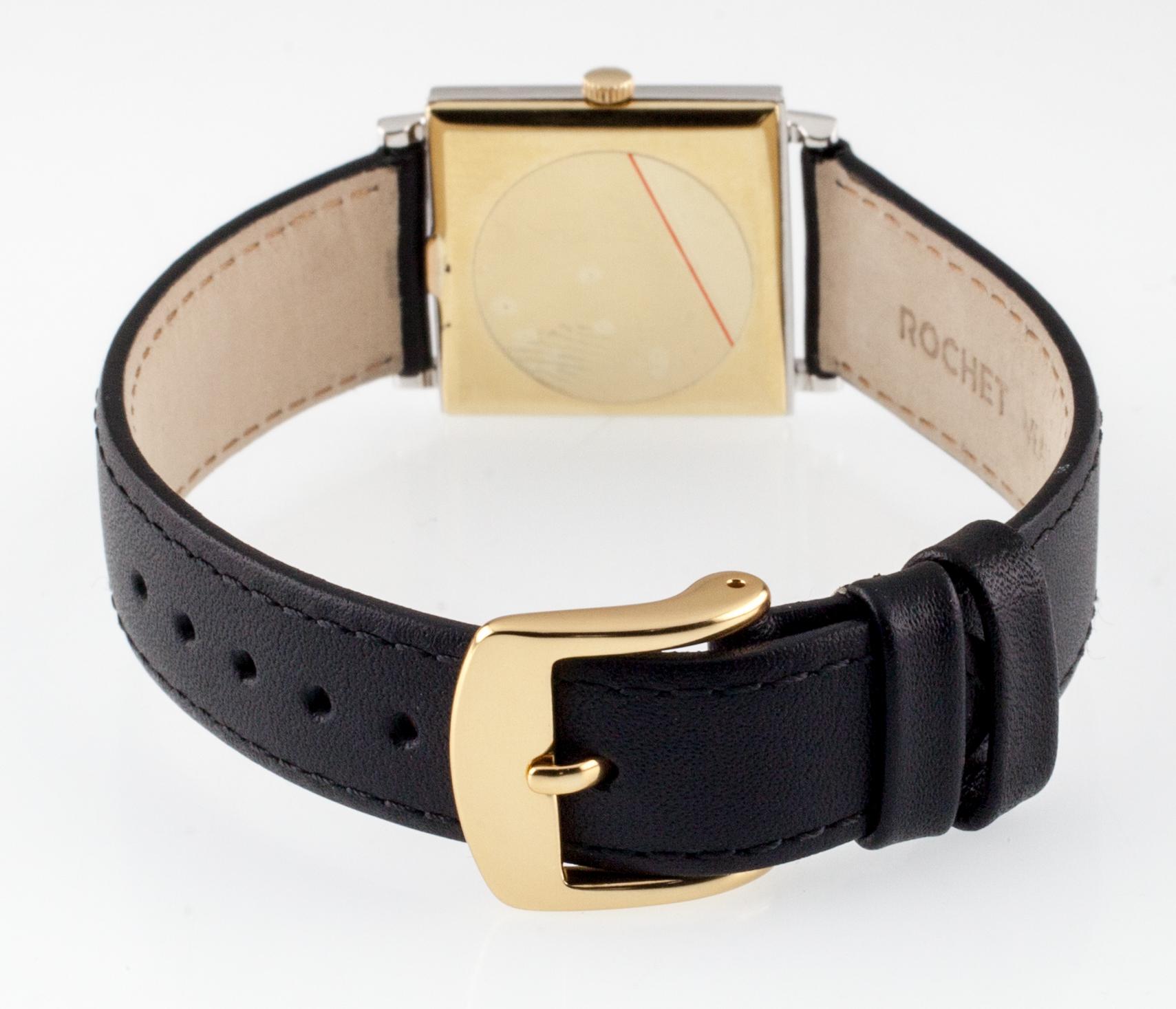 Women's Corum 18k Yellow Gold Diamond Hand-Winding Watch with Leather Band