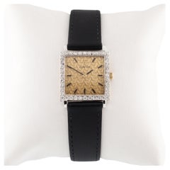 Corum 18k Yellow Gold Diamond Hand-Winding Watch with Leather Band