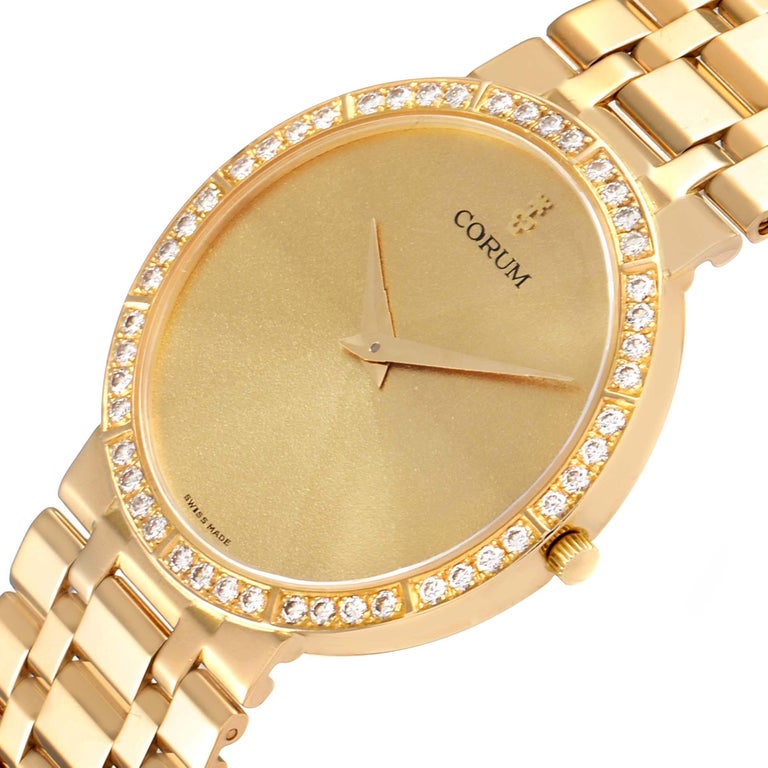 Mouvement De Montre Suisse Corum Collection - Cadran Or 18 Carats, Calibre 210001 Quartz, Occasion