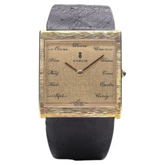Corum 18kt Gold “Buckingham” Manual-Wind Wristwatch with French Numeral Dial