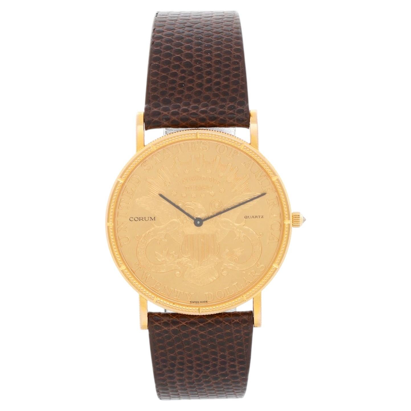Corum 20-Dollar-Quarz-Herrenuhr aus 18-Karat-Liberty-Gold, Modell 1904 im Angebot