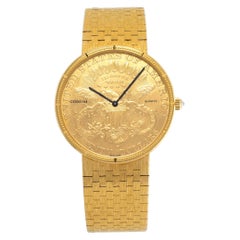 Corum $20 Coin Quartz Wristwatch w/ Diamond Crown and Mesh Bracelet Ref 5014556