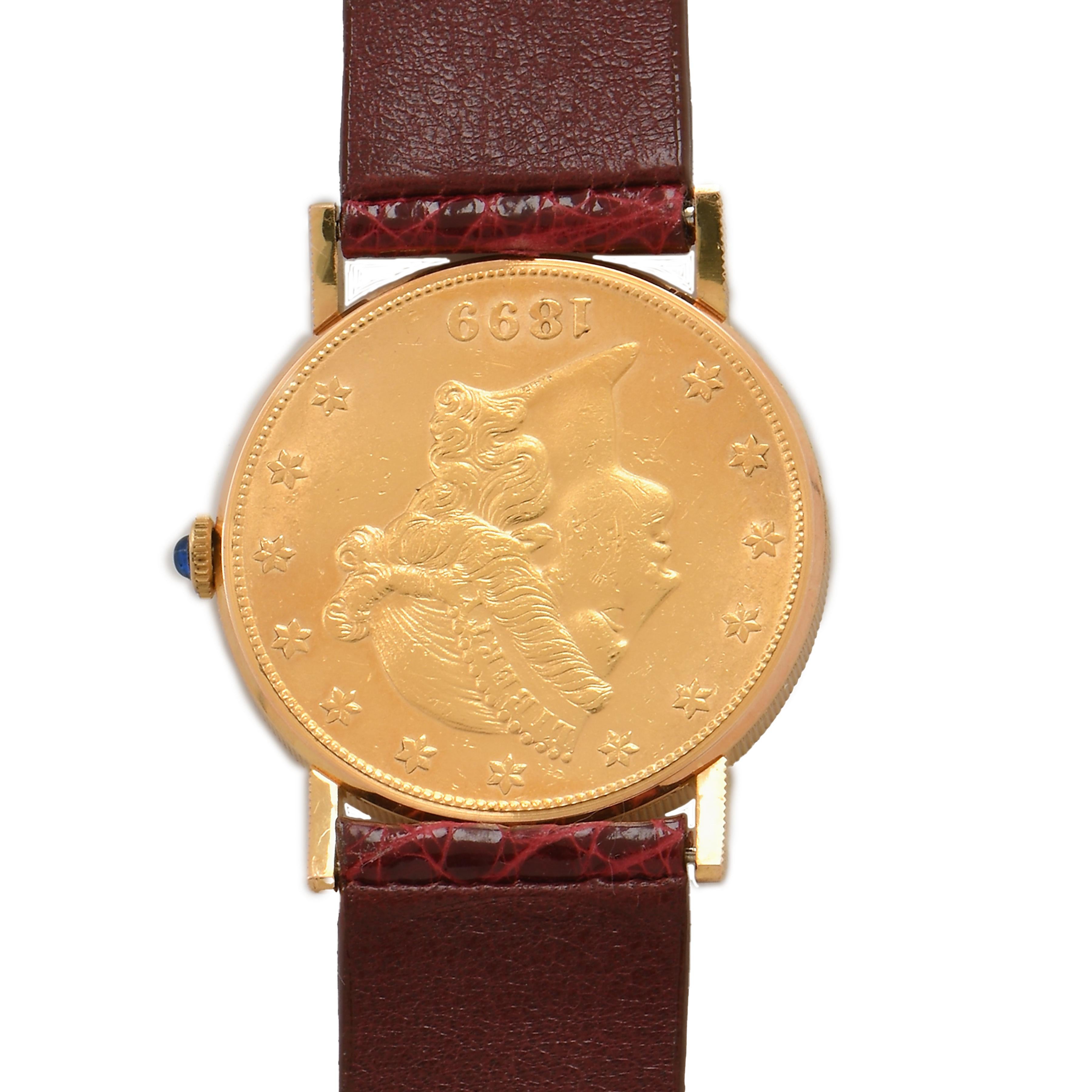 Corum 20 Dollar Gold Coin Manual Watch Bon état - En vente à Bay Harbor Islands, FL