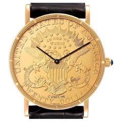 Corum 20 Dollars Double Eagle Yellow Gold Coin Mechanical Mens Watch 1904