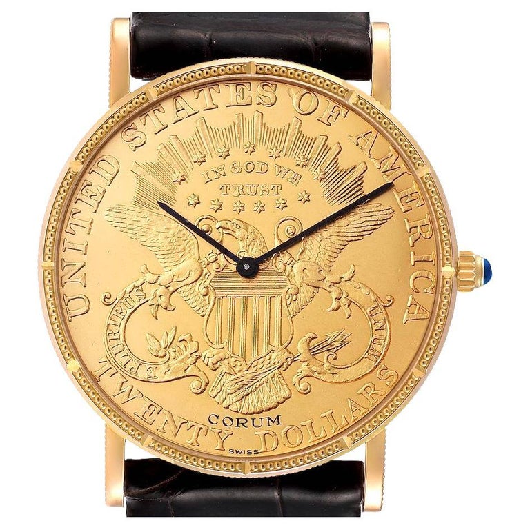 Corum 20 Dollars Double Eagle Yellow Gold Coin Mechanical Mens Watch 1904  at 1stDibs | corum 20 dollar coin watch, 20 dollars 1904, silver dollar  watch