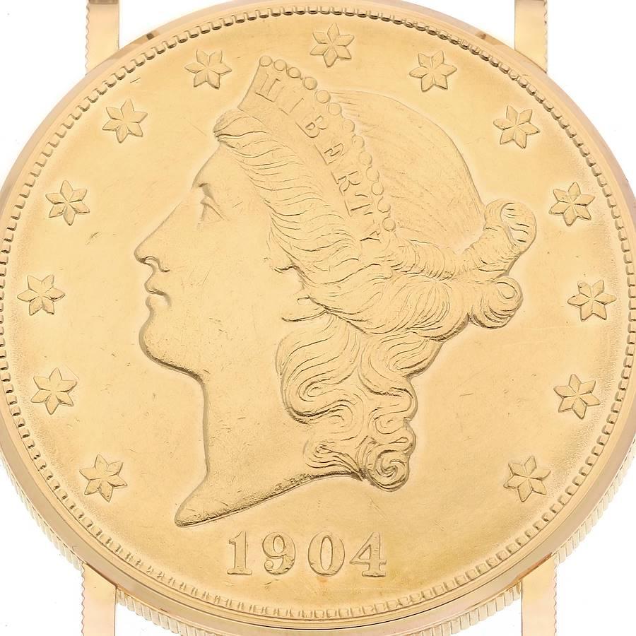 Corum 20 Dollars Double Eagle Yellow Gold Coin Mens Watch Year 1904 In Excellent Condition In Atlanta, GA