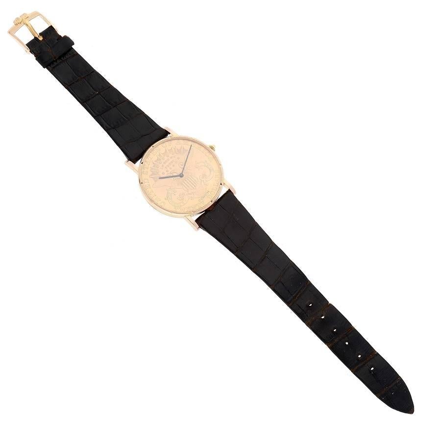 Corum 20 Dollars Double Eagle Yellow Gold Coin Mens Watch Year 1904 2