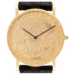 Corum 20 Dollars Double Eagle Yellow Gold Coin Mens Watch Year 1904