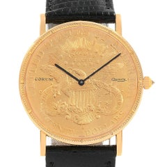 Corum 20 Dollars Double Eagle Yellow Gold Coin Year 1880 Watch