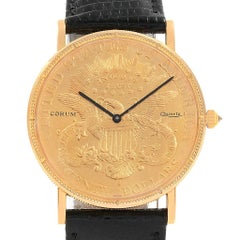 Corum 20 Dollar-Uhr mit doppeltem Adler aus Gelbgold, Jahr 1880
