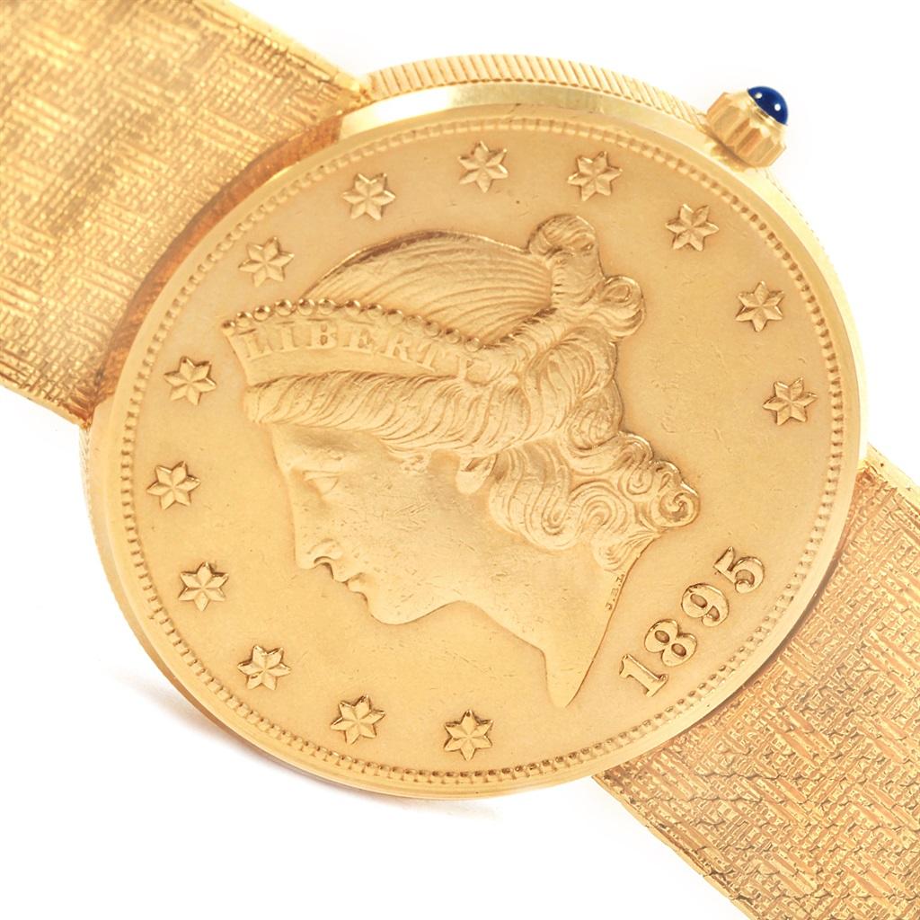 Men's Corum 20 Dollars Double Eagle Yellow Gold Coin Year 1895 Automatic Watch