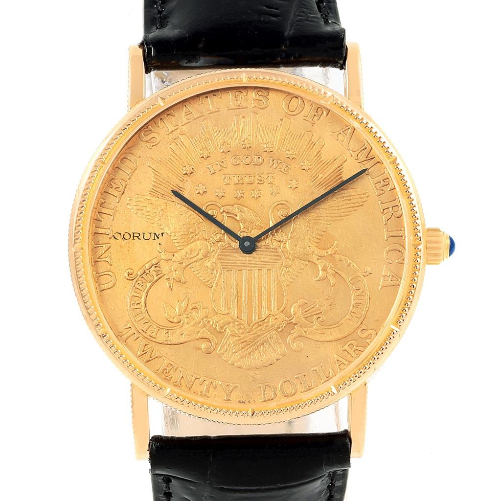 Corum 20 Dollars Double Eagle Yellow Gold Coin Year 1899 Watch In Excellent Condition For Sale In Atlanta, GA