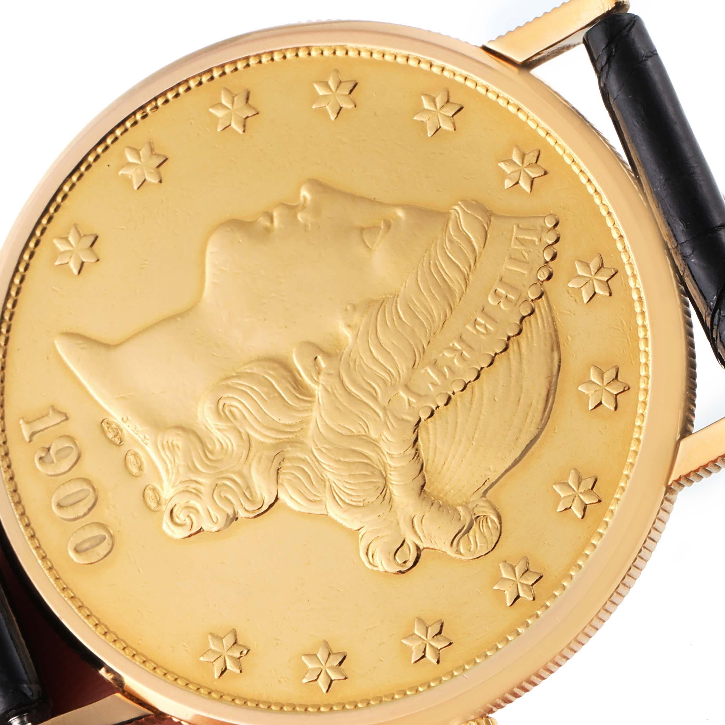 Corum 20 Dollars Double Eagle Yellow Gold Coin Year 1900 For Sale 2