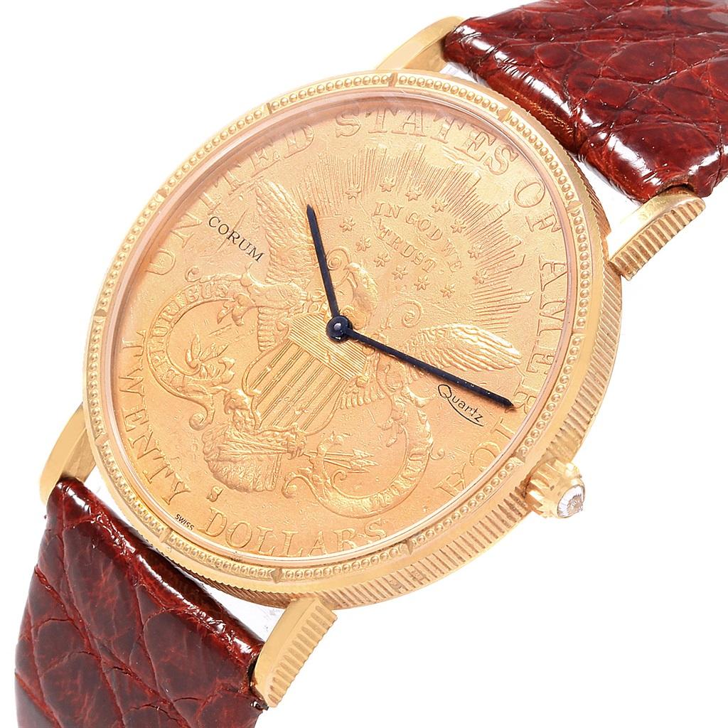 Men's Corum 20 Dollars Double Eagle Yellow Gold Coin Year 1900 Men’s Watch Papers