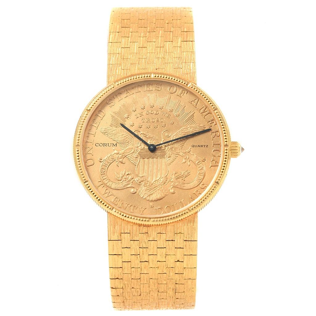 Corum 20 Dollars Double Eagle Yellow Gold Coin Year 1904 Men's Watch For Sale 4