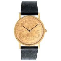 Corum $20 gold piece 18k yellow gold Quartz Wristwatch Ref 1896