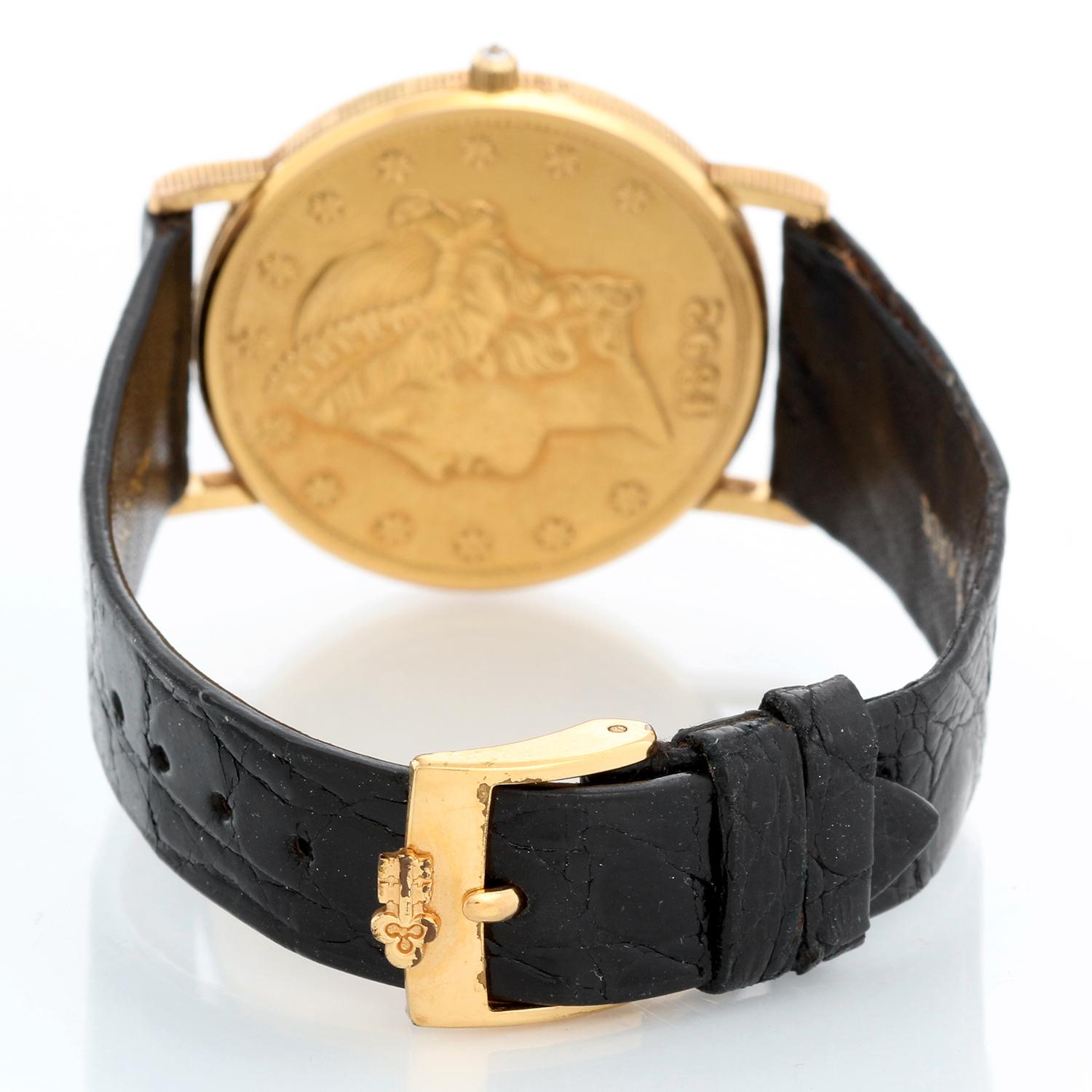Corum $20 Liberty Double Eagle Gold Coin Men's Quartz Watch In Excellent Condition In Dallas, TX