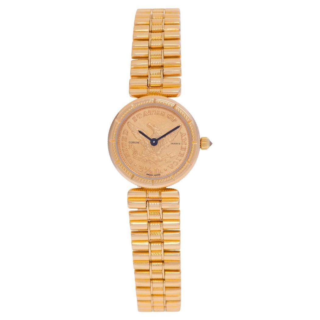 Corum $2.50 Gold Coin Watch in 18k Yellow Gold For Sale