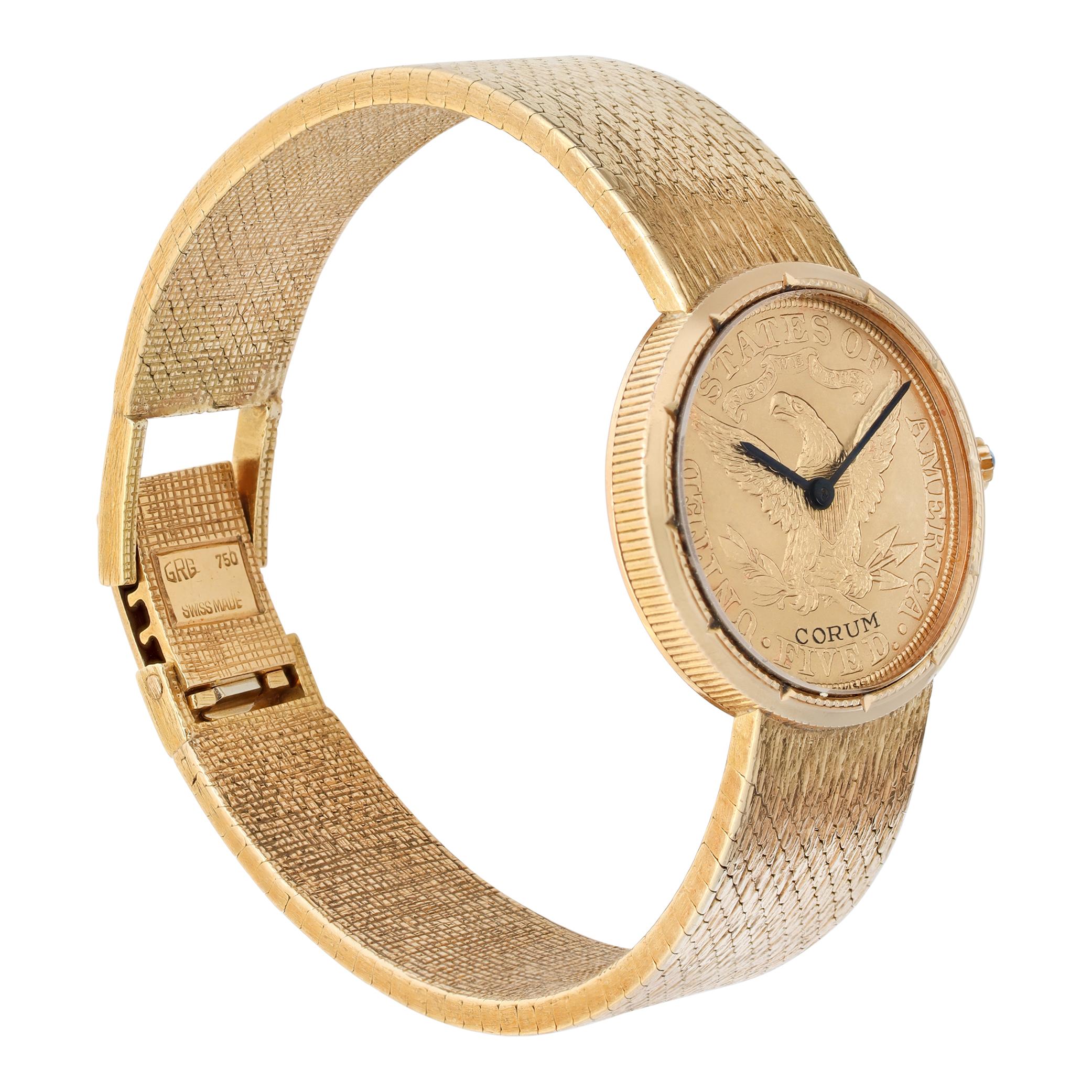 Corum $5 Coin 24mm In Excellent Condition In Surfside, FL