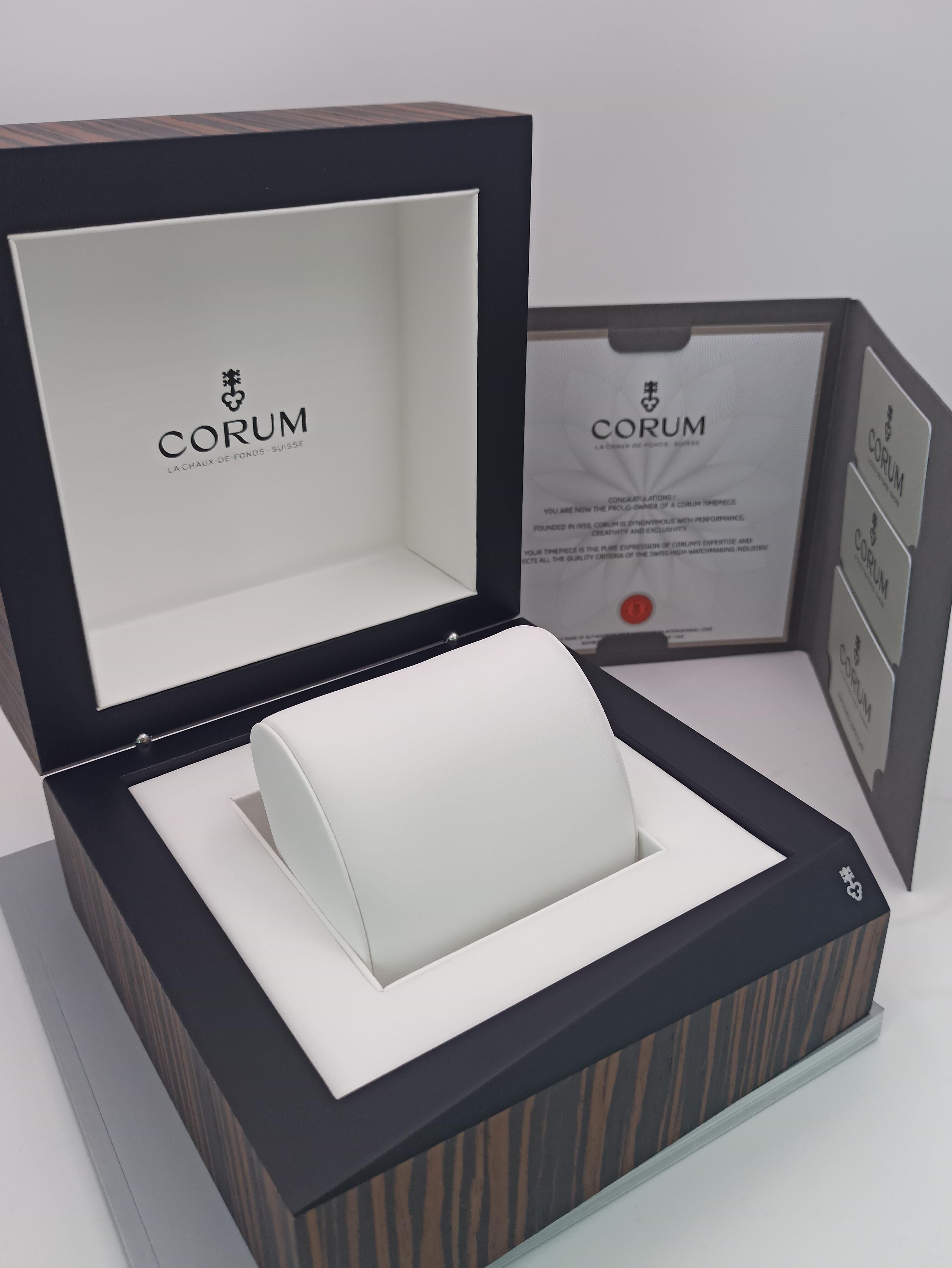 Corum Admiral Cup, Chronograph, 18kt Rose Gold and PVD Steel Case For Sale 3