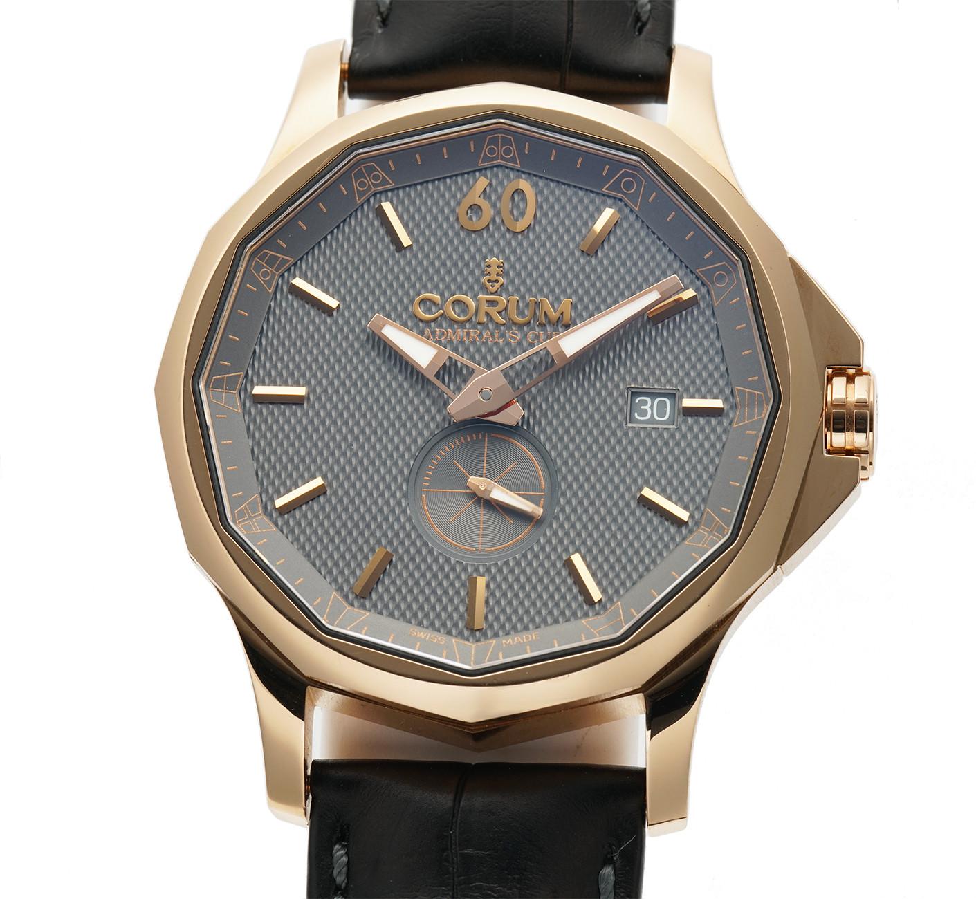 Corum Admiral's Cup 395.101.55/0001 AK12, Grey Dial, Certified In Excellent Condition In Miami, FL
