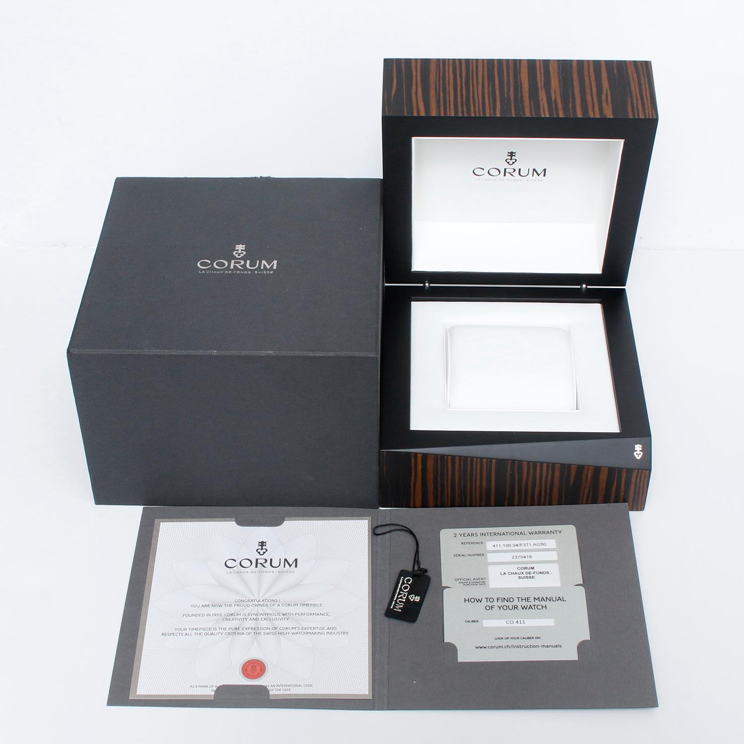Men's Corum Admiral's Cup 411.100.04 AG50  Stainless Steel Mens' Watch For Sale